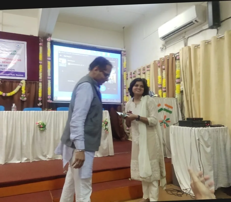 A commemorative presentation following an institutional knowledge session.