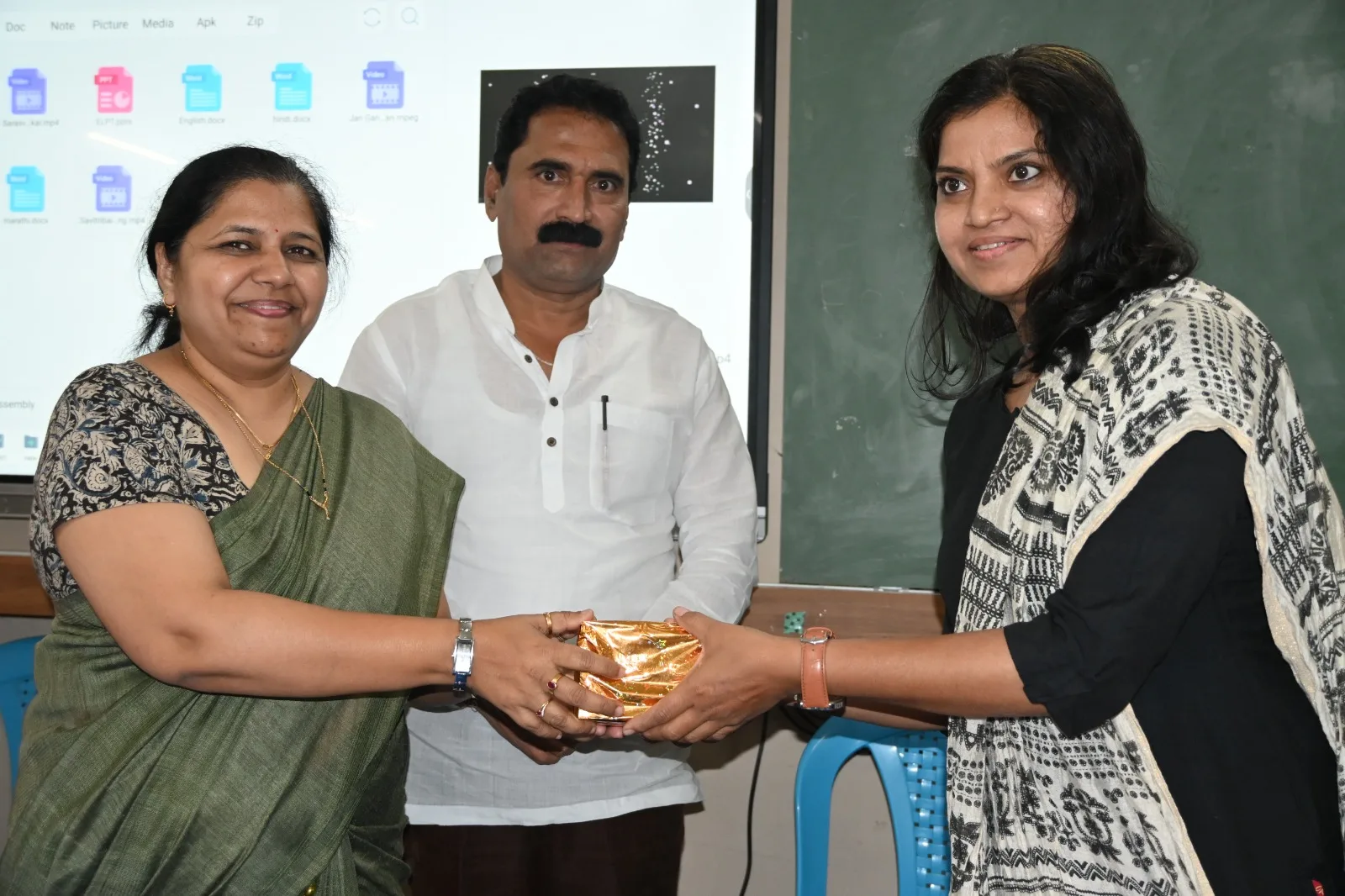 Felicitation following an academic session