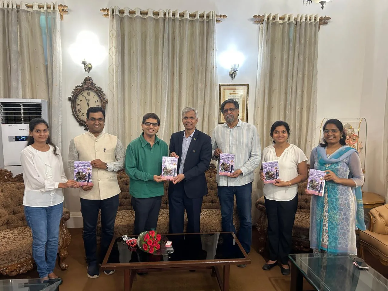 Publication presentation with university leadership